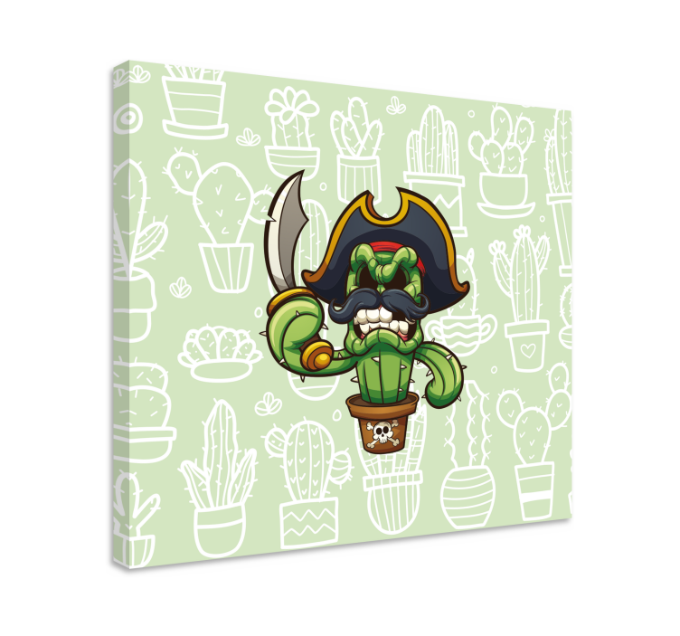 Wandbilder hunde cactus piratenfigur - TenStickers