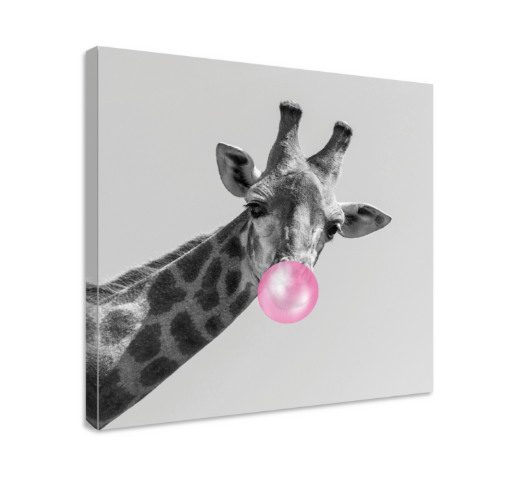 Wandbild tier giraffe mit blasen - TenStickers
