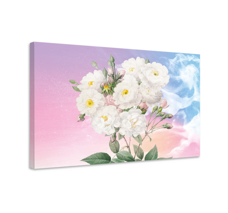 Leinwandbild weißes blumenbouquet - TenStickers