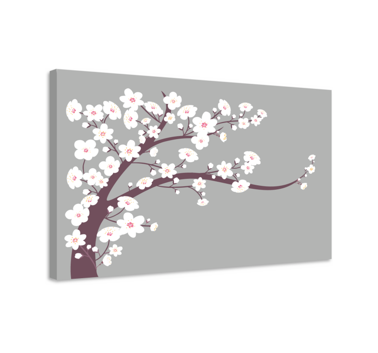 Leinwandbild sakura blütenzweig - TenStickers