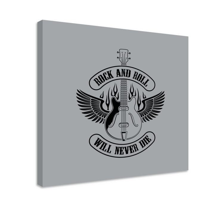 Wandbild musik gitarre mit flügeln - TenStickers