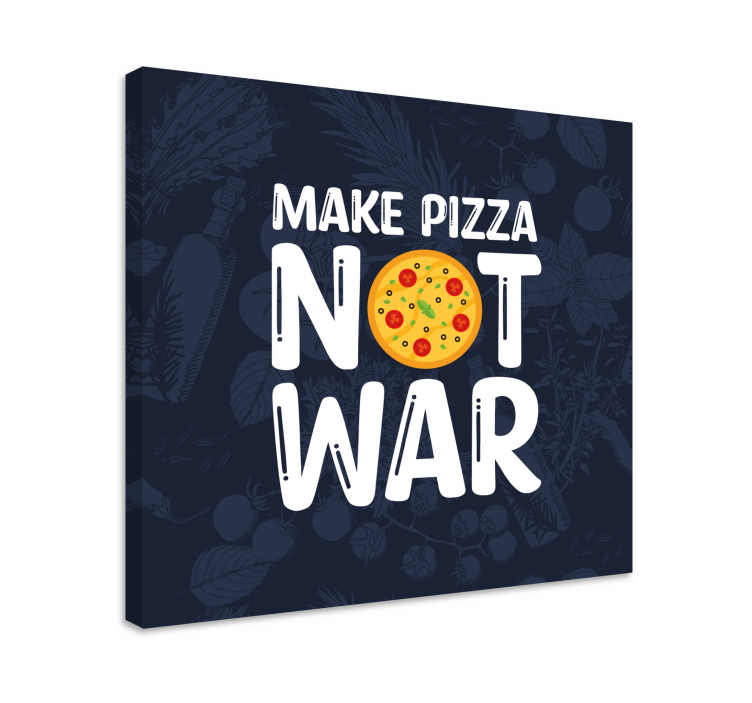 Wandbilder Sprüche macht pizza, nicht krieg - TenStickers