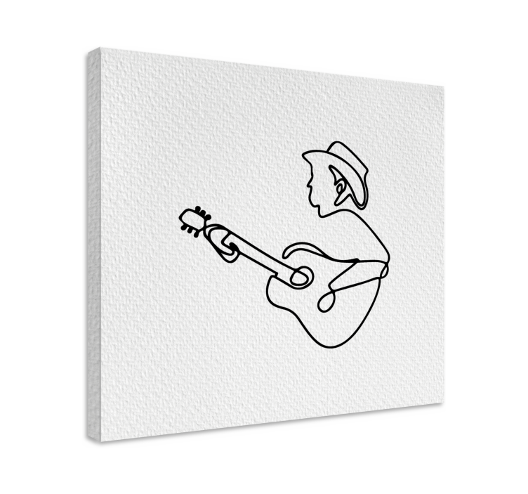 Wandbild musik spielender cowboy mit gitarre - TenStickers