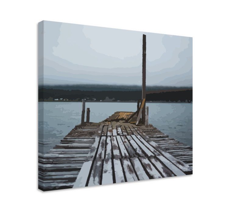 Wandbilder Landschaft ruhiges holzsteg - TenStickers