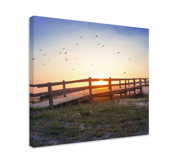 Wandbilder landschaft ruhiger sonnenuntergang blick - TenStickers