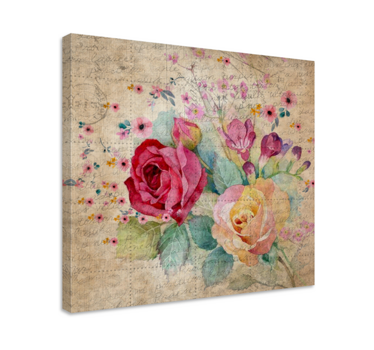Leinwandbild romantisches rosenarrangement - TenStickers