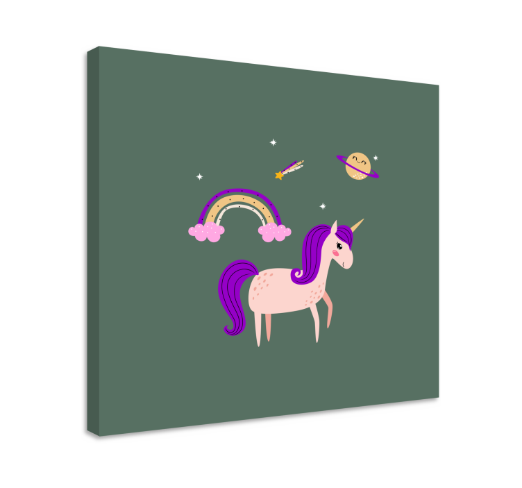Einhorn wandbild traumhaftes einhorn abenteuer - TenStickers