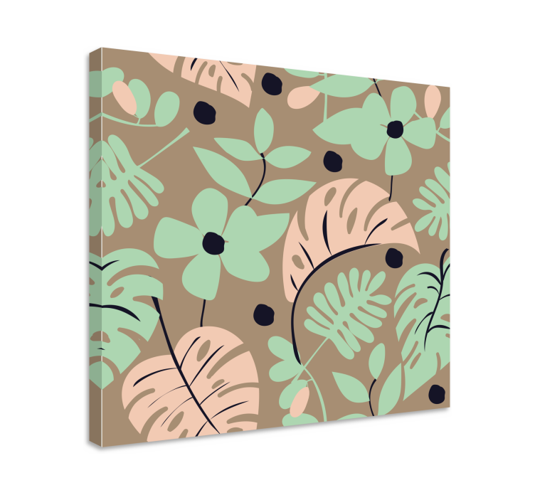 Leinwandbild tropisches blatt floral - TenStickers