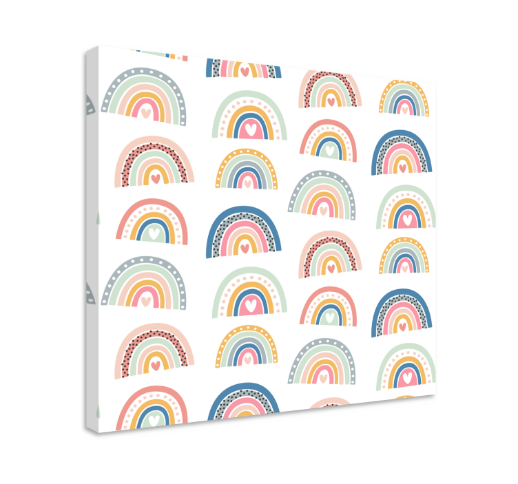 Leinwandbild kinder bunte regenbogenmuster - TenStickers