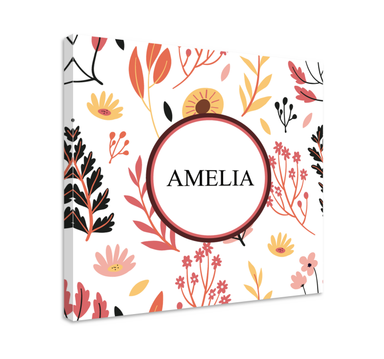 Leinwandbild mit personalisiertem blumenmuster - TenStickers