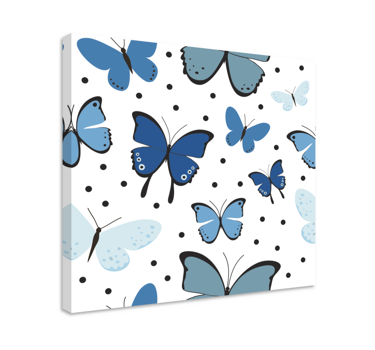 Wandbild schmetterling blaue schmetterlingskollektion - TenStickers
