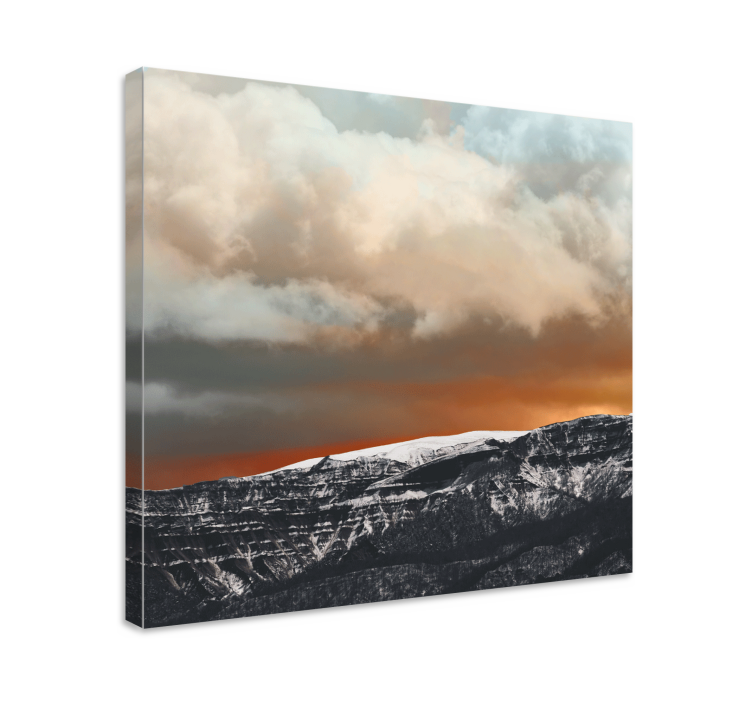 Wandbilder landschaft berglandschaft im sonnenuntergang - TenStickers