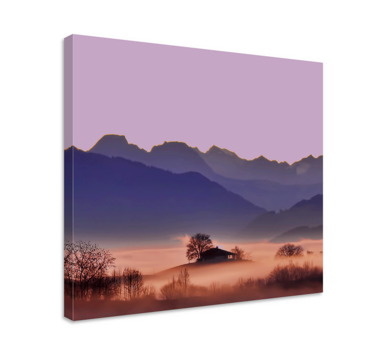 Wandbilder landschaft bergnebel ruhe - TenStickers