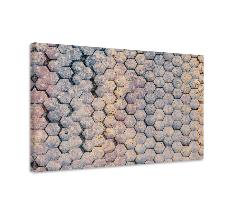 Geometrische wandbilder mit hexagonalem muster - TenStickers