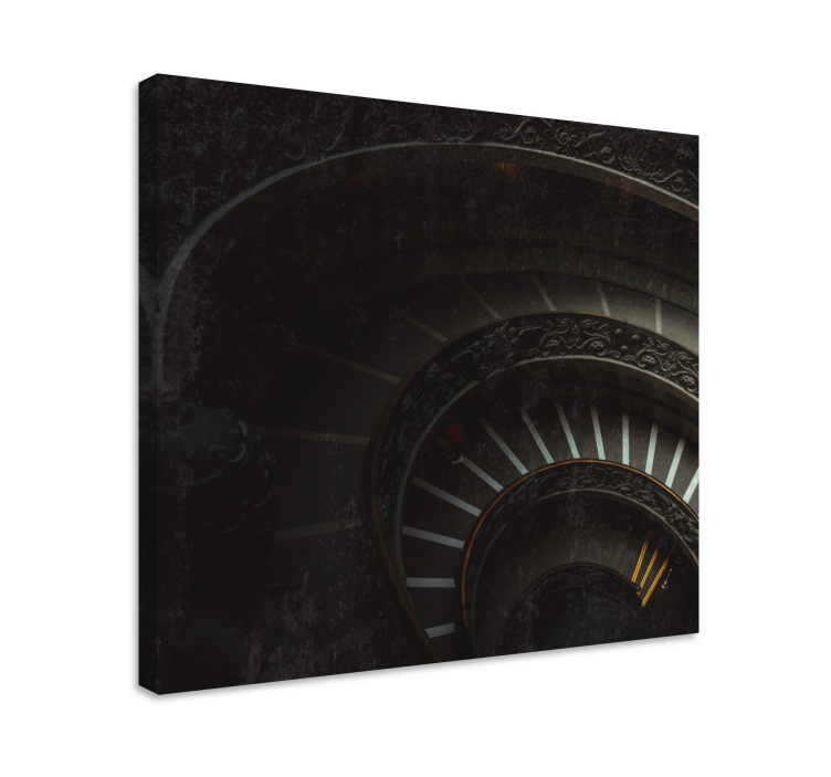 Leinwandbild abstrakt spiraltreppe tiefe - TenStickers