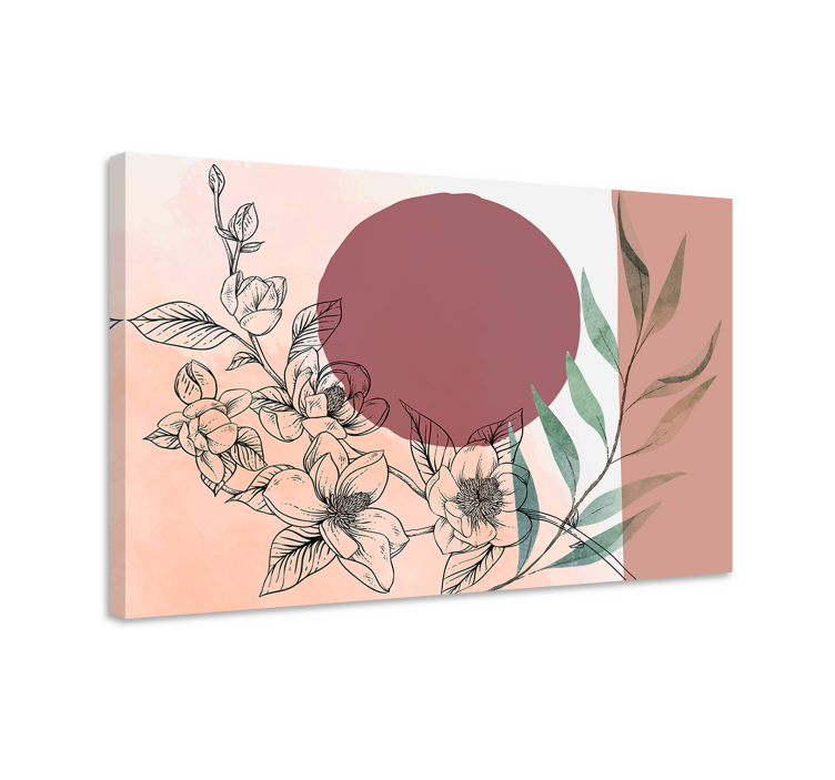Leinwandbild blumenarrangement im kreis - TenStickers