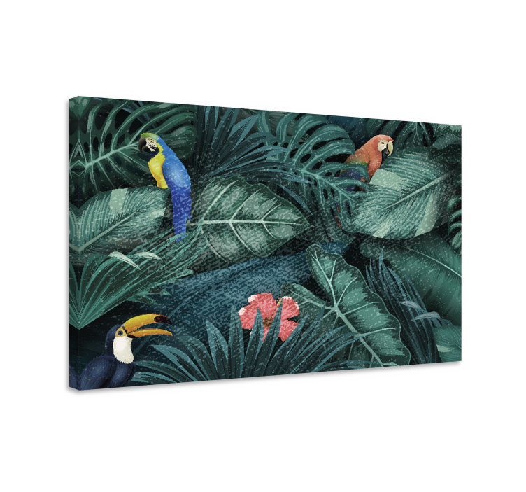 Wandbild tier tropisches vogelparadies - TenStickers