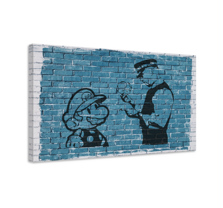 Wandbild gaming mario und polizist - TenStickers