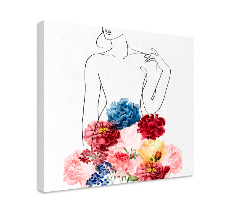 Leinwandbild blumensilhouette-design - TenStickers