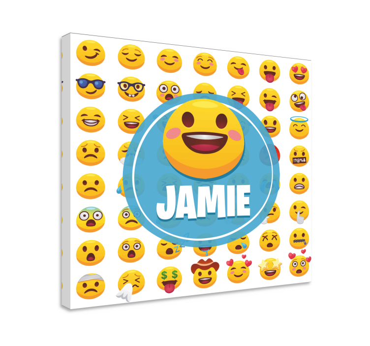Leinwandbild sammlung von emoji-ausdrücken - TenStickers