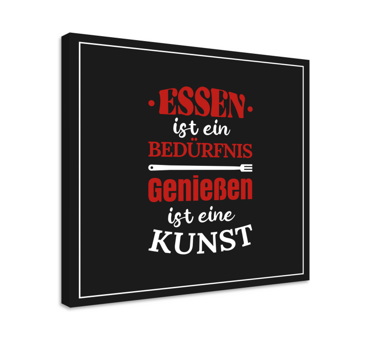Wandbilder modern Essen ist ein Bedürfnis - TenStickers
