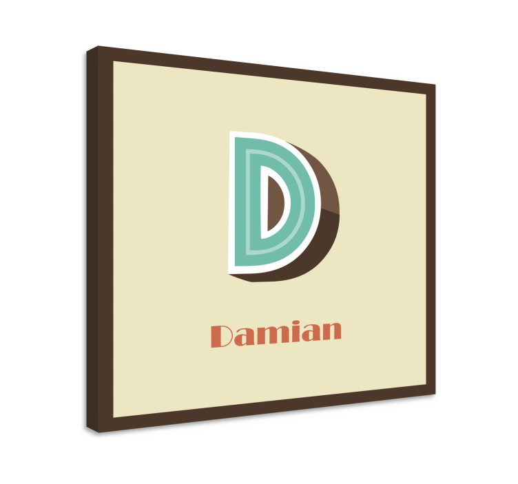 Leinwandbild personalisiert 3D Buchstabe - TenStickers