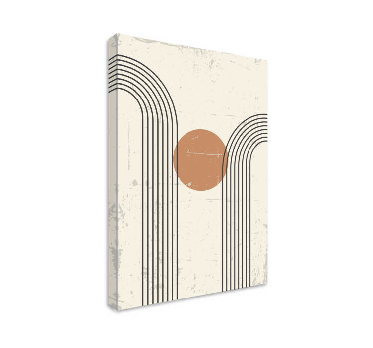 Geometrische Wandbilder abstrakter halber Bogen - TenStickers