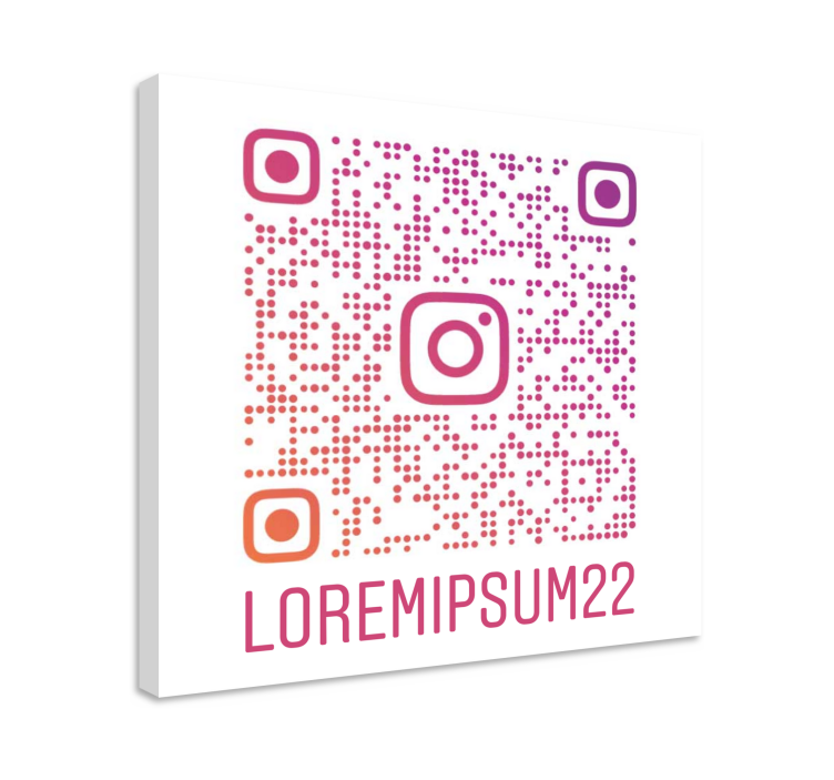 Leinwandbild Personalisiert Instagram QR Code - TenStickers