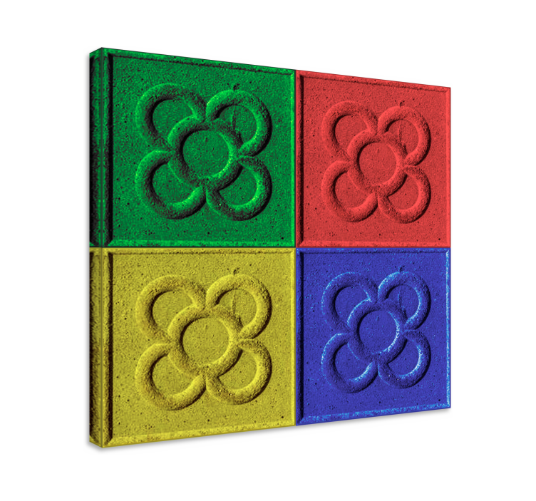 Wandbild Pop Art Barcelona Pflastersteine - TenStickers