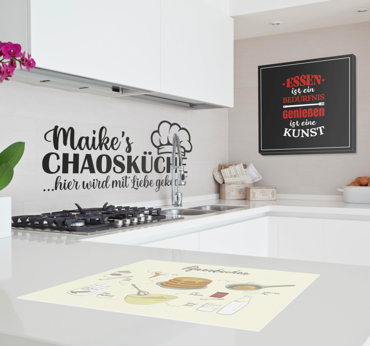 Wandbilder modern Essen ist ein Bedürfnis - TenStickers