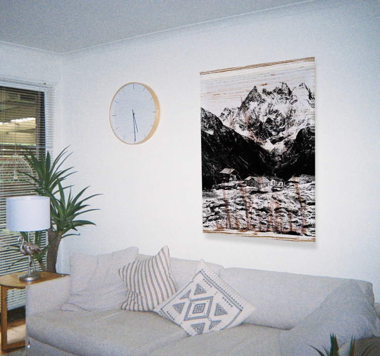 Leinwand schneebedeckte berge schweizer - TenStickers