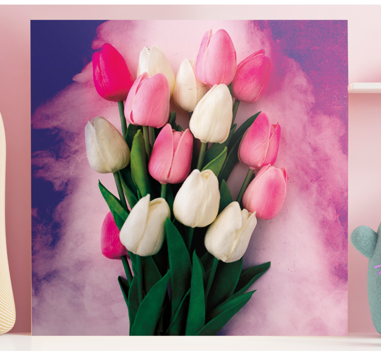Leinwandbild Blume Bunte tulpen - TenStickers