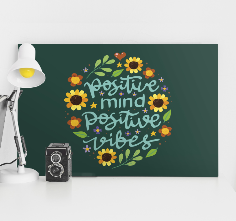 Wandbilder Motivation Blumen und motivationszitat - TenStickers