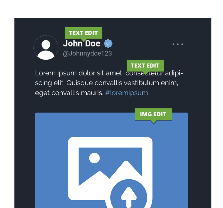 Leinwandbild Twitter X Screen personalisiert - TenStickers