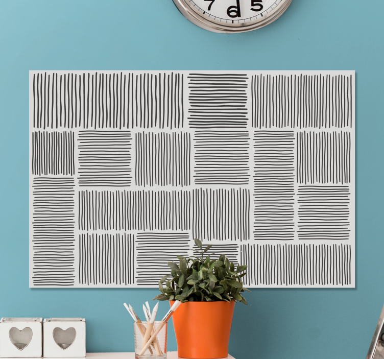 Buddha bilder leinwand mit strukturierten schwarzen linien - TenStickers