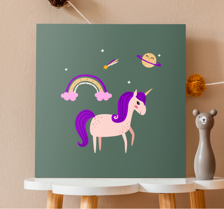 Einhorn wandbild traumhaftes einhorn abenteuer - TenStickers