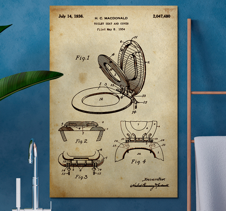 Leinwandbild Badezimmer Jahrgang - TenStickers