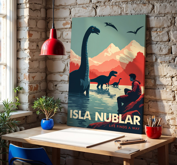 Dinosaurier Wandbild insel nublar - TenStickers