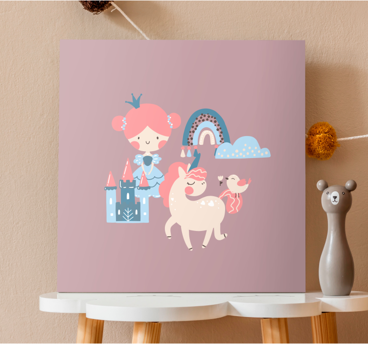 Leinwandbild Babys prinzessin einhorn fantasie - TenStickers