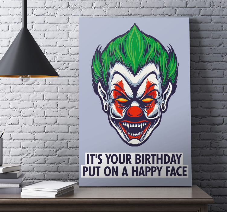 Leinwandbild geburtstag clown gesicht - TenStickers