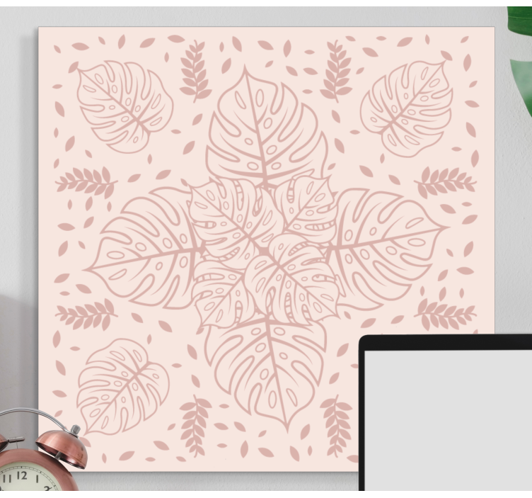 Leinwand Pflanzen botanisches monstera-muster - TenStickers