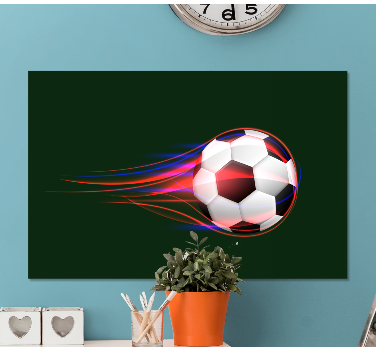 Leinwandbild Sport dynamischer fußball - TenStickers