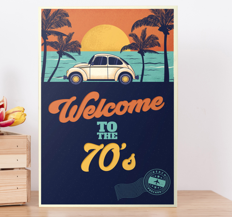 Wandbilder Vintage retro-strandplakat - TenStickers