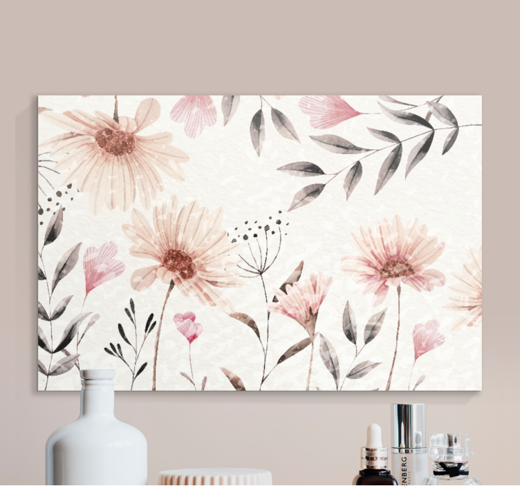 Leinwandbild Blume Aquarell fabelhafte blumen - TenStickers