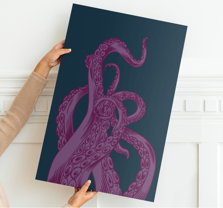 Wandbild fische mit oktopus tentakel design - TenStickers