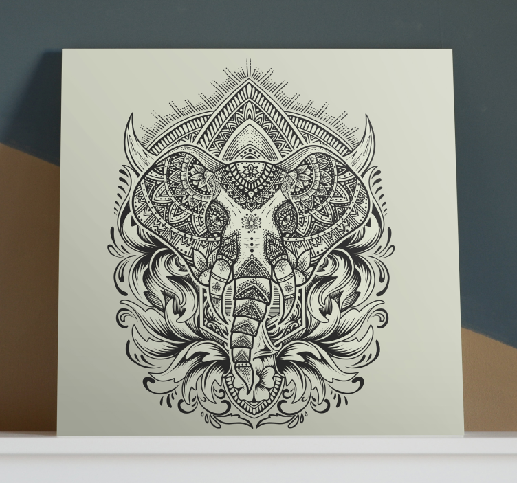 Mandala Wandbilder Elefant - TenStickers