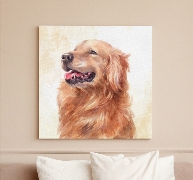 Wandbilder hunde golden retriever illustration - TenStickers