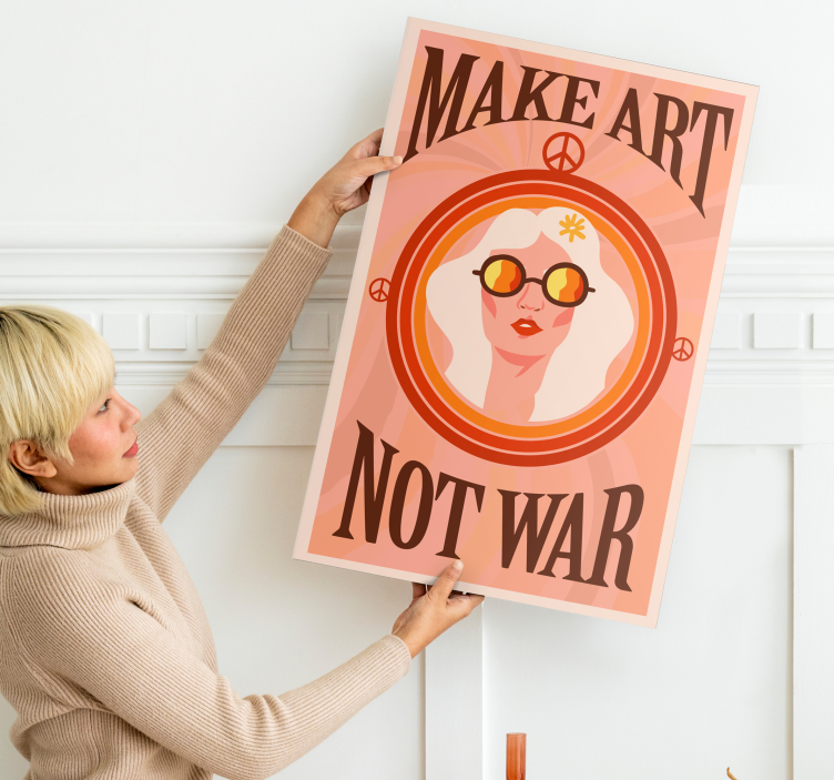 Wandbilder Sprüche Make art not war - TenStickers