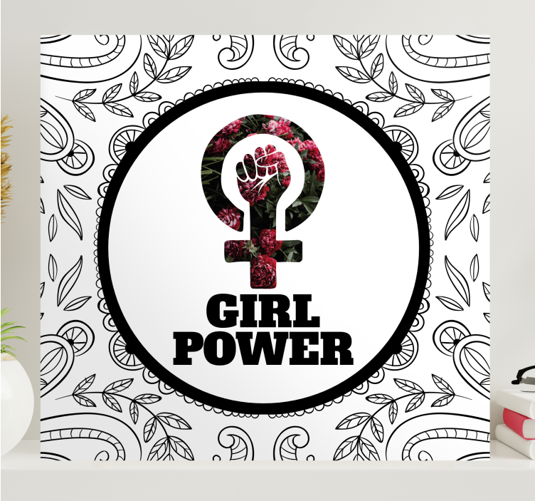 Wandbilder sprüche mit dem girl power symbol - TenStickers