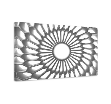 Wandbild modern Mandala weißer diamant 3D - TenStickers